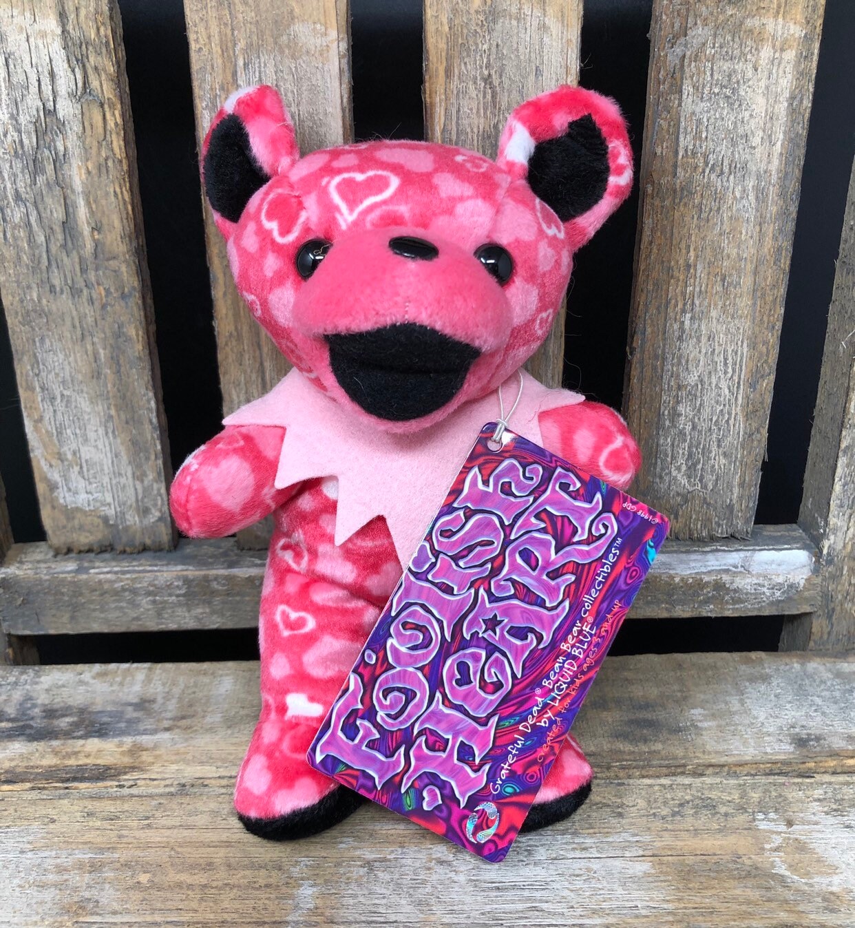 Vintage Grateful Dead 7” Bean Bear Plush “Foolish Heart” By