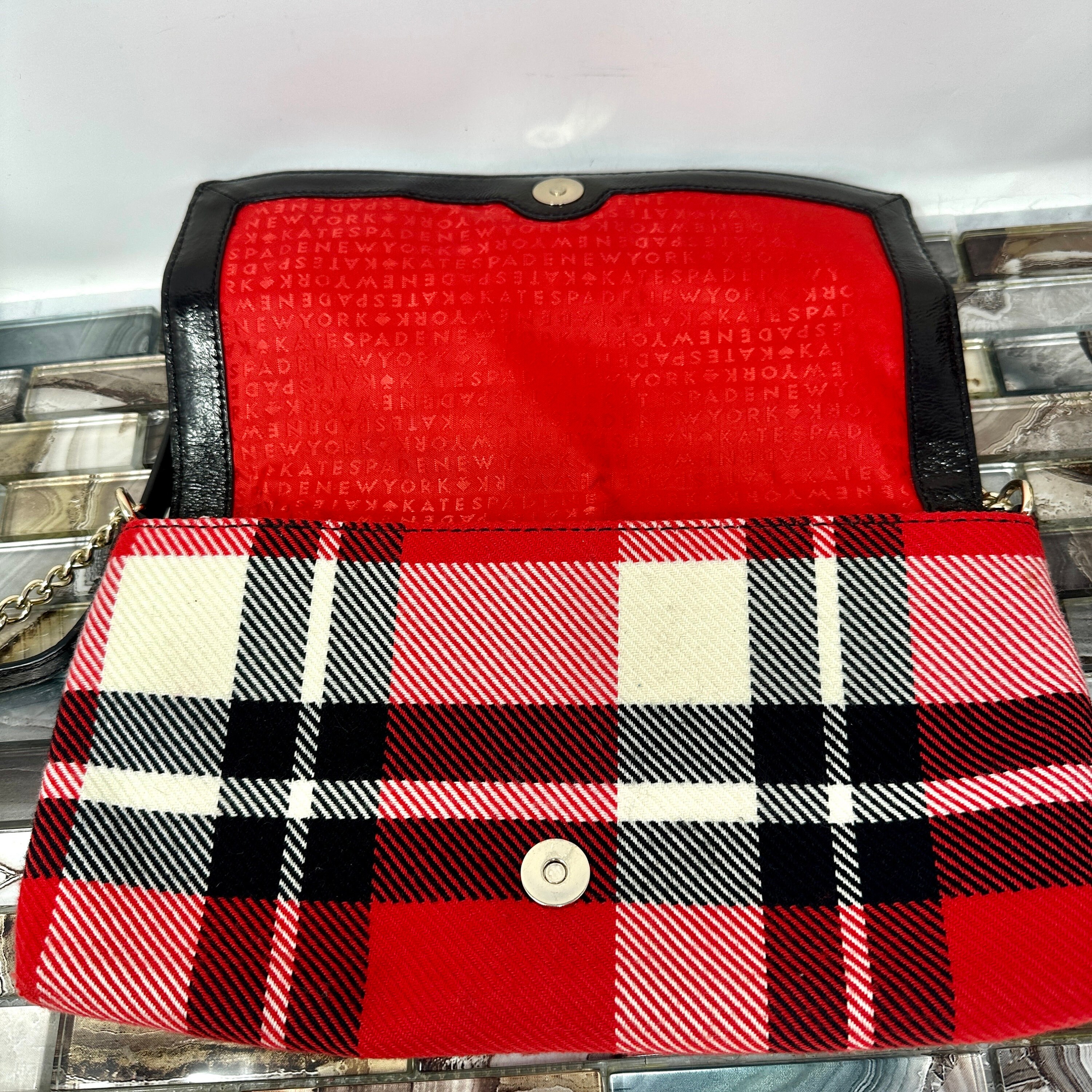 Kate Spade New York Leather Plaid Tote Bag - Red Totes, Handbags -  WKA262413 | The RealReal