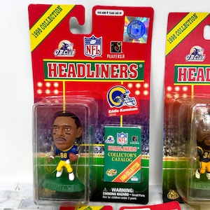 1998 Corinthian Headliners Los Angeles Rams Eddie Kennison Ironhead Heyward, Vintage NFL AFC Sports Memorabilia Action Figure Football