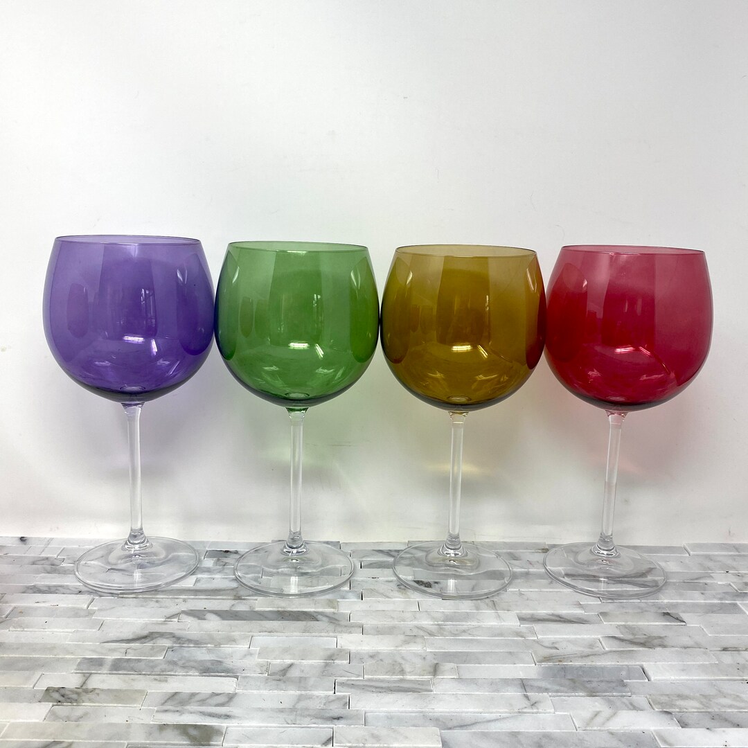 Lenox Gems Balloon Wine Glasses Set of 4 Vintage 2000s 8 Etsy