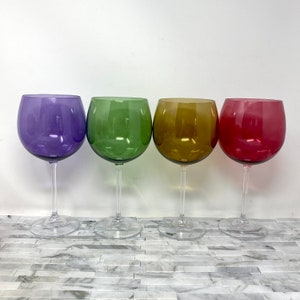 4 Crystal Balloon Wine Glasses Lenox Tuscany Classics Sparkling