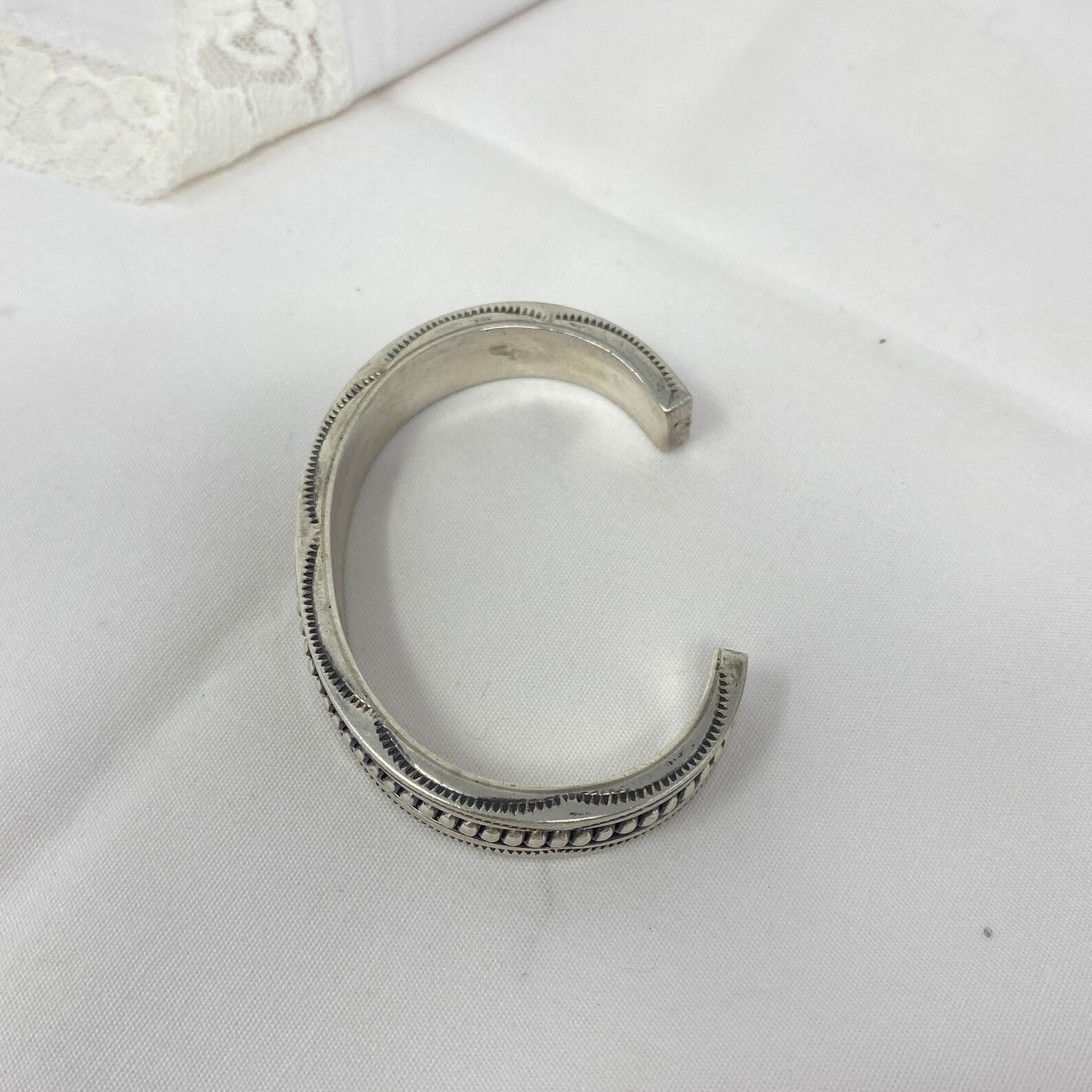 NA Signed Sterling Silver Cuff Bracelet SMALL Wrist Cuff Etsy