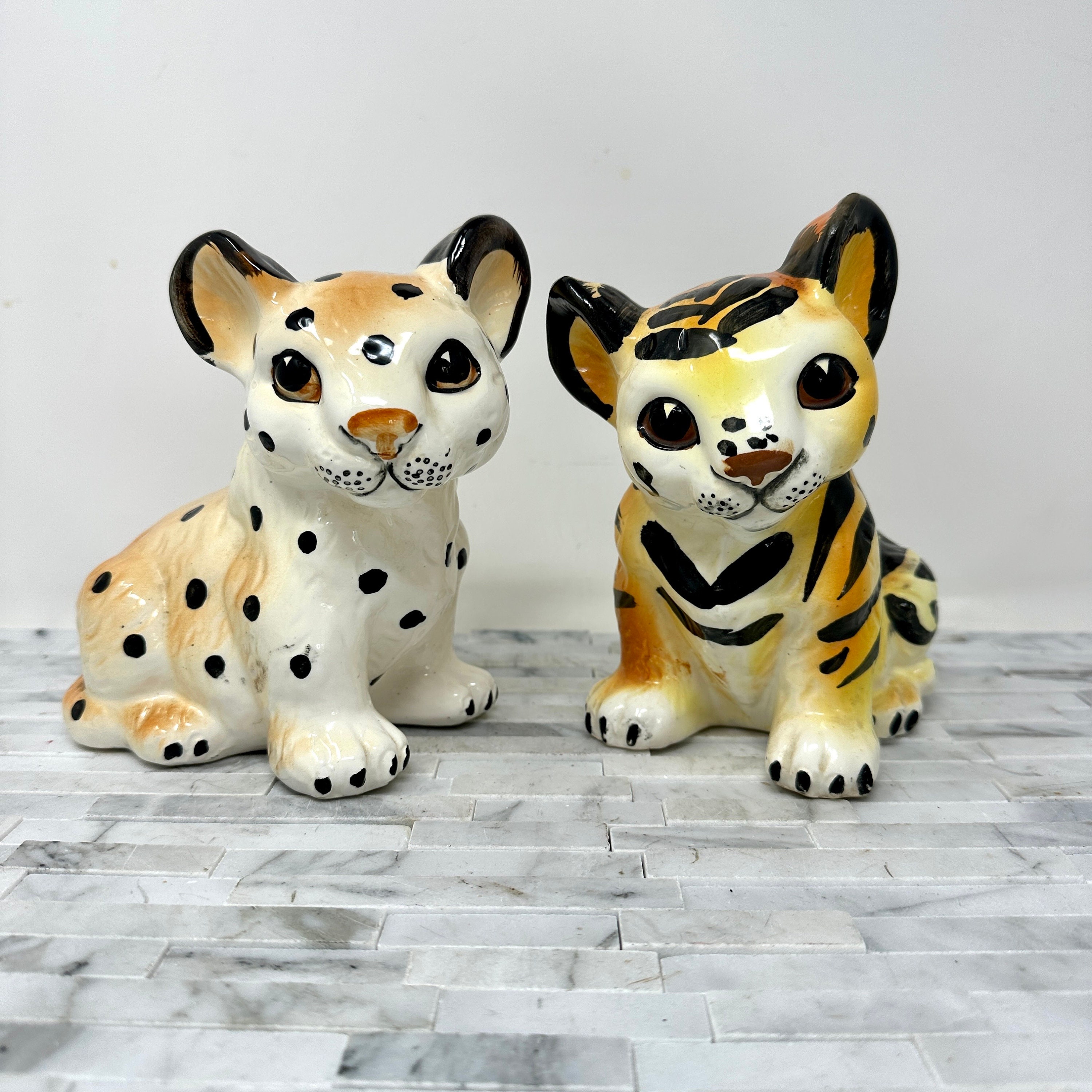 Leopard Print Solid Ceramic Fan Pull-