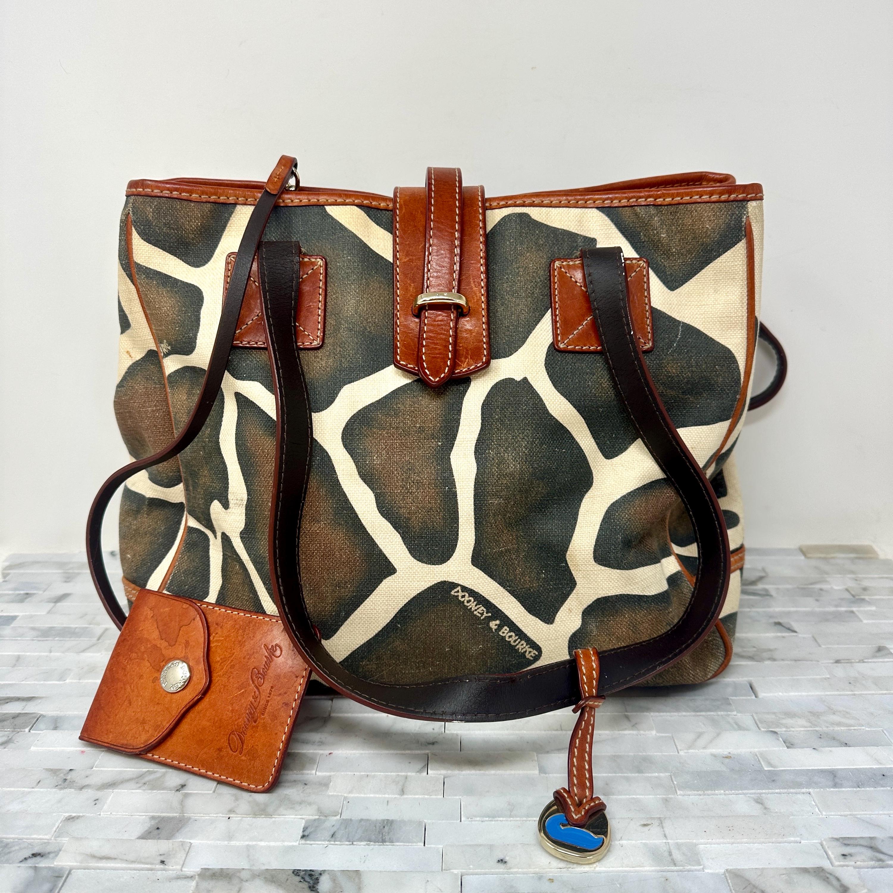Brown and tan leather giraffe Dooney and bourke Y2K Dooney and Bourke Giraffe Animal Print Canvas Leather  main image 2