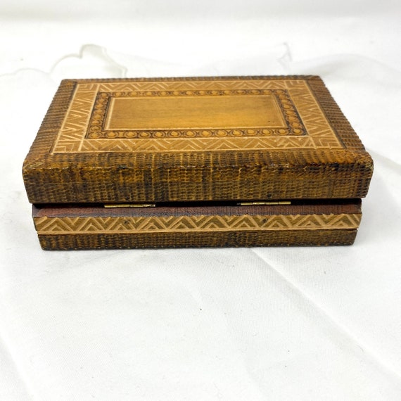Carved Wood Box Made Poland 5", Poplar Linden Lim… - image 6