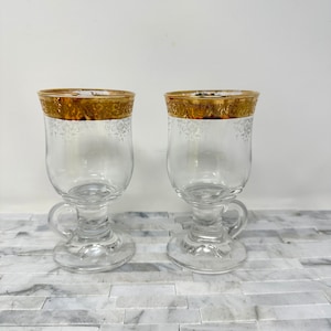 Waterford Lismore Irish Coffee Glasses Set of Two. IRELAND – BINCHEY'S LLC.