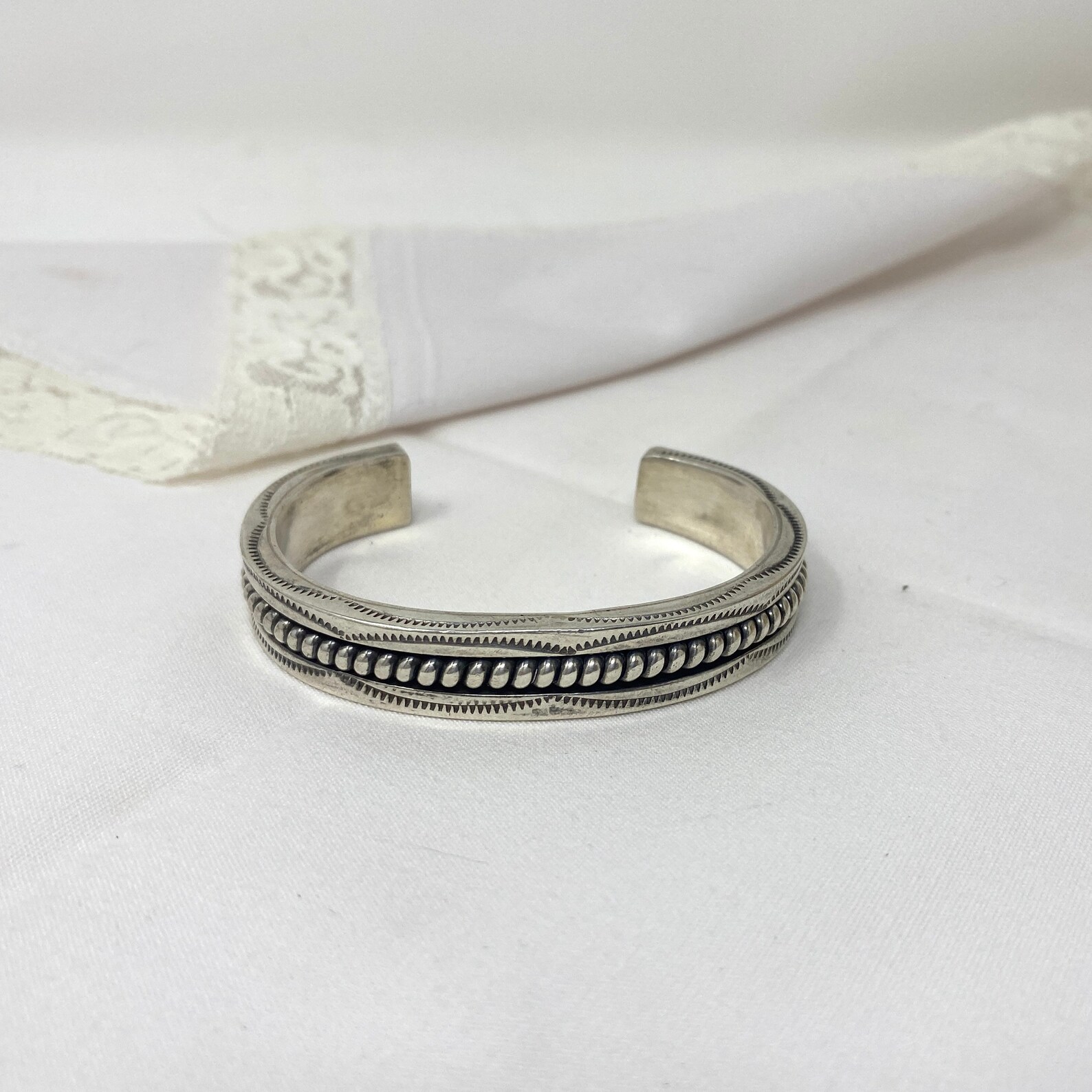 NA Signed Sterling Silver Cuff Bracelet SMALL Wrist Cuff Etsy