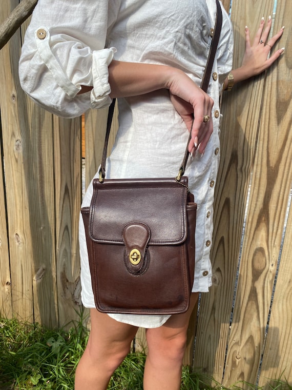 Duffle Bag - Chocolate with Braided Handles, Authentic Vintage