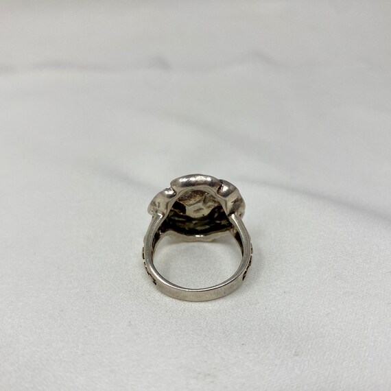 Sterling Flower Blossom Ring, Vintage 925 Sterlin… - image 5
