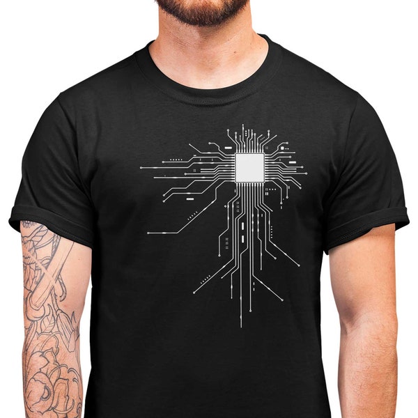 CPU Men's T-Shirt Computer Heart Fun Cool Shirt