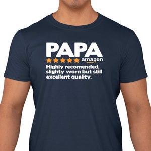 PAPA 5 Stars Funny Men&#39;s T-Shirt Fathers Day Gift Tee Shirt Top