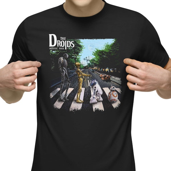 Star Wars Shirt Droids Abbey Road T-Shirt Film Muziek Mashup Volwassenen Cadeau Voor Mannen T-shirt