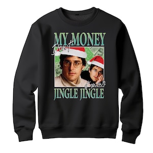 Theroux My Money Don&#39;t Jingle kersttrui | Grappig en feestelijk unisex bedrukt sweatshirt | Verspreid vakantiegevoel | Winterse kersttrui