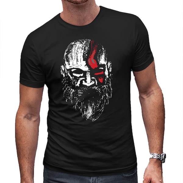 God Of War Kratos T-Shirt Old Man Kratos Face