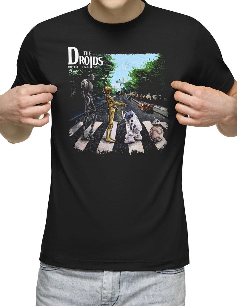 Star Wars Shirt Droids Abbey Road T-Shirt Movie Music Mashup image 1