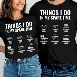 暇なときにすること 車好きのTシャツ、お父さんへのプレゼント、整備士のシャツ、父の日のプレゼント、車好きのシャツ、お父さんのシャツ