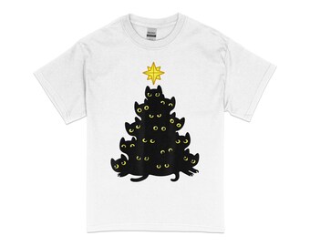 Funny Cats Christmas Tree Tee Ornament Decor Gift T-Shirt Funny Cats Christmas Tree Tee Ornament Decor Gift T-Shirt