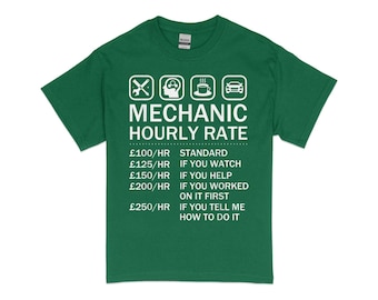 Mechanic Hourly Rate Great for Automobile Car Mechanic T-Shirt, Auto  Repair Mechanic Shirt, Auto Mechanic Gift, Car Guy