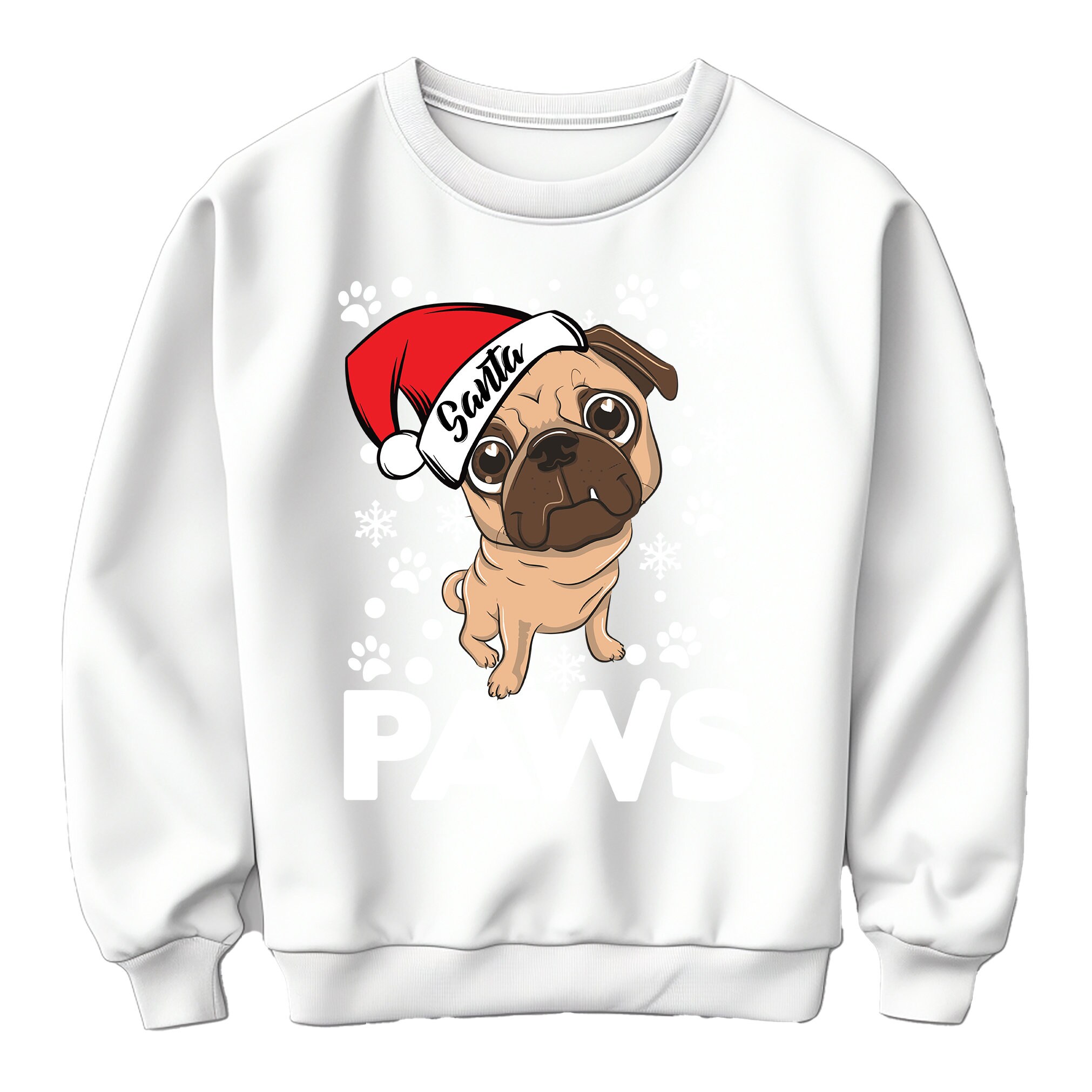 Pull De Noël "Moche" Drôle Pour Amoureux Des Carlins - Sweatshirt Festif Et Confortable | Idéal Fêtes - 3