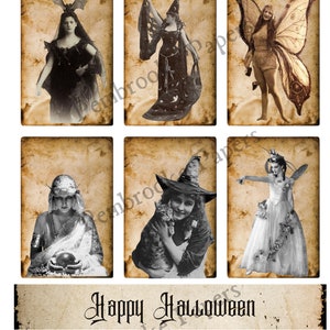 Halloween Hoodlums junk journal scrapbook craft sheet victorian halloween shabby and distressed printable digital file PNG