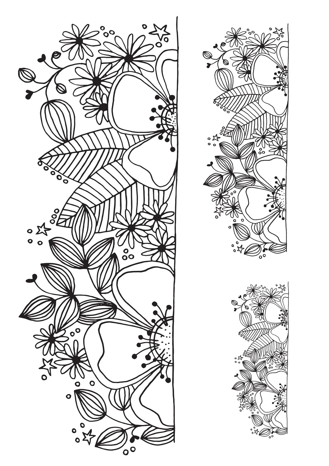 Floral Printable and Cut File Digital Scrapbook Paper Cut | Etsy