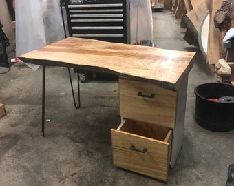 Live Edge Desk Etsy