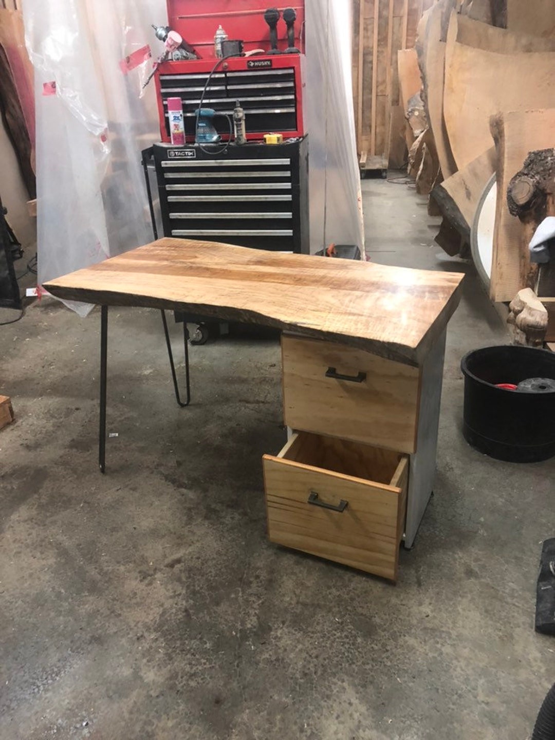 Spalted Maple Live Edge Desk Etsy