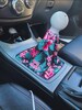 Midnight Tropic Shift Boot Handbrake Ebrake Shifter Gear Cover Universal Fit Floral Hibiscus Pink Neon Tropical 