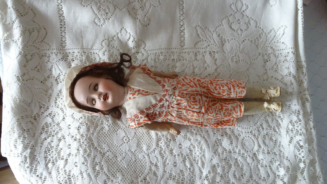 Vintage German 14 Doll. Paper Mache Body Bisque Head. Etsy