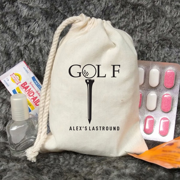 Golf Bachelorette Favor -Golf Favor Bag - Golf Tee Bag Gift - Groomsmen Golf Favors - Bachelor Party Favor - Stag Party Favor - Tee Bag Gift