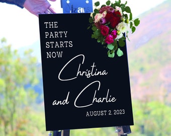 Black Acrylic Wedding Welcome Sign - Wedding Signage - Entrance signs - Ceremony Welcome Sign - Custom Wedding Signs- Signs for Reception