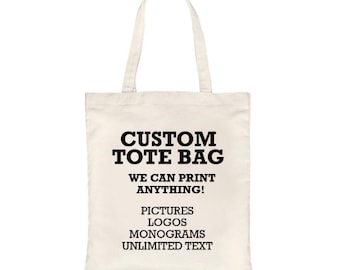 Custom Tote Bag-Bulk Tote Bags-Wholesale Totes-Cotton Canvas Book Bag-Custom Wedding Totes-Event Tote Bag-Promotional Tote Bag