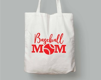 Torby płócienne dla mam baseballowych - prezent na dzień matki - prezent dla mamy i babci - torba baseballowa dla kobiet - sportowa torba dla mamy - rodzinna torba baseballowa