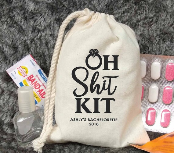 Ruina atributo Persona responsable Set de 10 bolsas-Oh Shit Kit-Bachelorette Party Favor - Etsy México