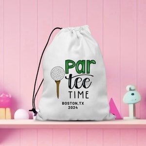 Personalized Golf Lets Partee Bags, Golf Bachelorette Bag, Golf Favor Bags, "Let's Par Tee" Golf Theme Favor Bags - Bachelorette Party Bags