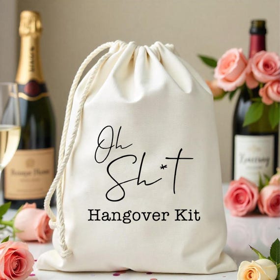 Oh Shit Hangover Kit-Bachelorette Party Favor Bags-Custom Bachelorette  Hangover Kits-Customized Recovery Kits-Bach Party favor bags