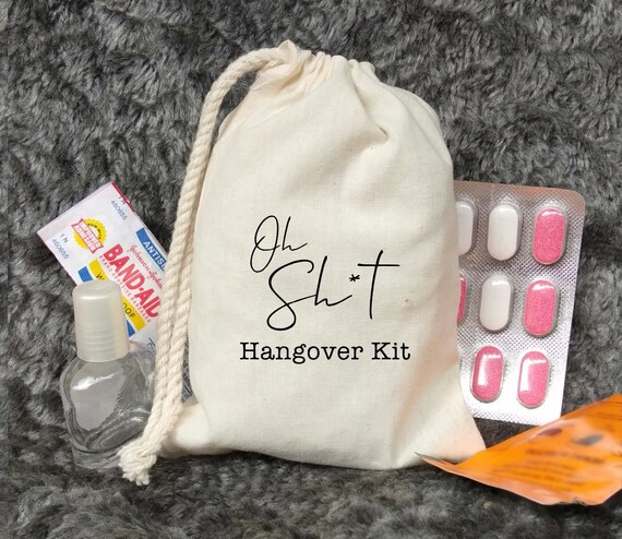 Oh Shit Hangover Kit bachelorette Party Favor Bags custom