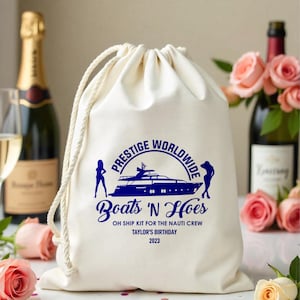 Boats and Hoes Oh Ship Kit-Bachelorette Party Favor Bags-Customized Recovery Kits-Cruise hangover kit-Custom Bachelorette Hangover Kits