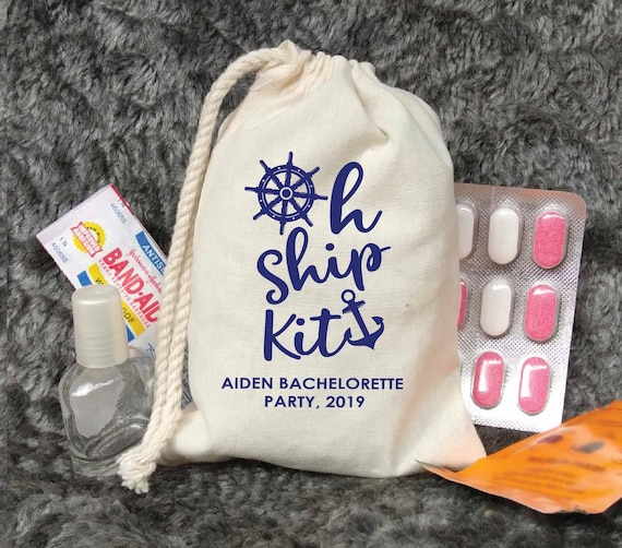 20 Pcs Oh Ship kit - Hangover Kit - Cruise hangover kit-Bachelorette  Hangover Recovery Kit- Birthday parties - Recovery Kit- Wed