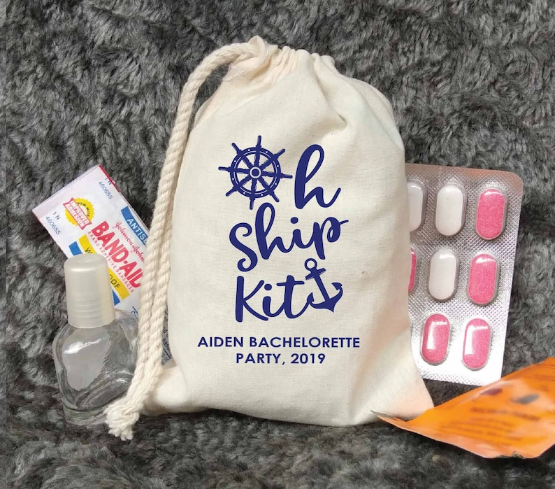 Oh Ship Kitbachelorette Party Favor Bagscustomized Recovery Etsy