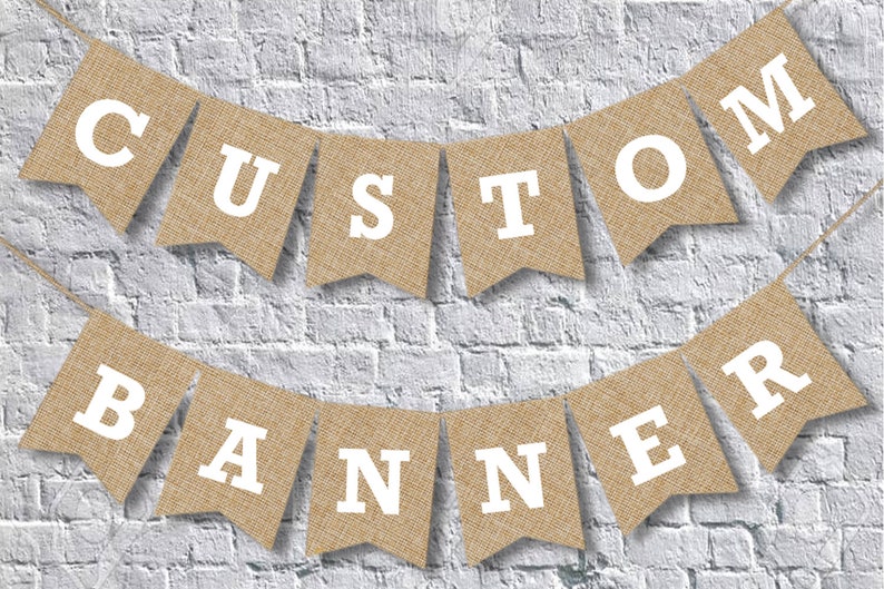 Custom Burlap Bannerpersonalized Banner Design Your Own Etsy