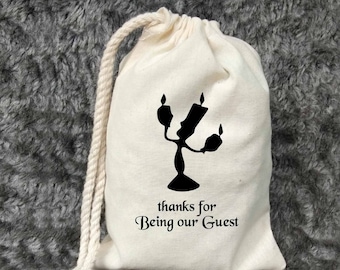 Beauty and the beast favors bag-thank you favor bag-welcome bags-custom wedding favor bag-birthday-bridal shower-baby shower-thank you gift