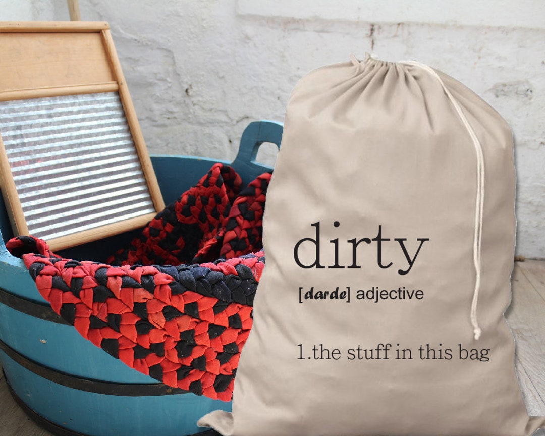 Dirty Large Laundry Bag, Customized, Funny Laundry Bag, Dorm Hamper