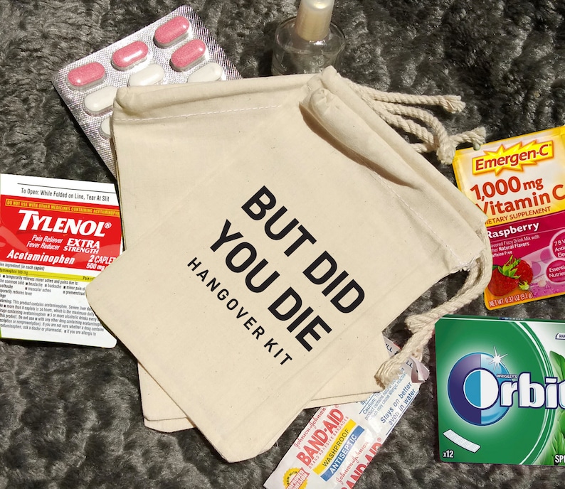 But Did You Die Hangover Kit Bachelorette Party Favors Vegas Bachelorette Party Hangover kit Las Vegas Hangover Survival Kit image 3