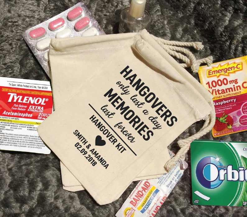 Hangover Kit Bags Recovery Kit Bags Bachelorette Party Etsy Australia
