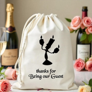Belle en het beest bedankje tas-bedankje-welkomstzakje-aangepaste bruiloft bedankje-verjaardag-bruidsfeest-babyshower-bedankt