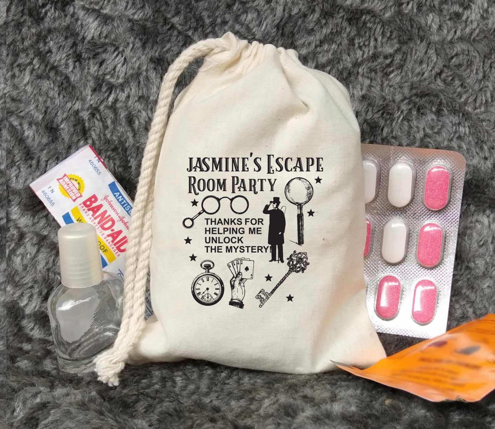 Custom Escape Room Party Bags Mystery Gift Party Favor Bag Etsy UK
