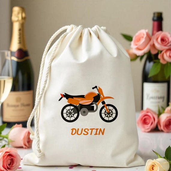 Bolsa de cumpleaños personalizada de motocross Recuerdos de