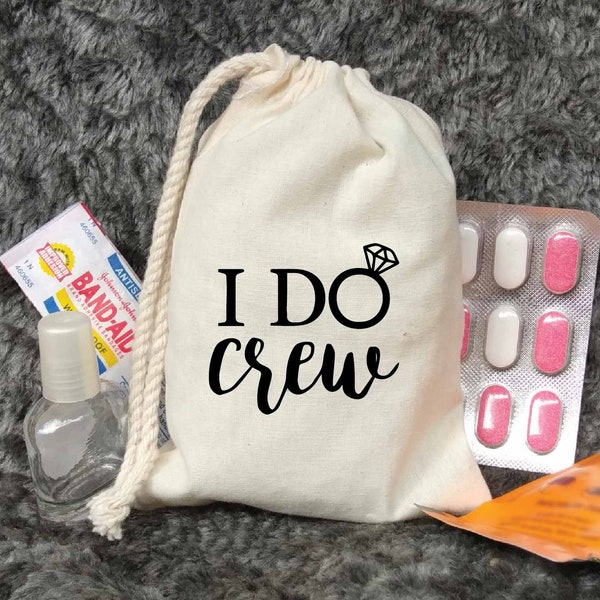 I Do Crew Bride Party Bags-wedding bags-Bachelorette Party Bags-Hen Party Bags-Gift Bag- Bridal Shower Favours-Team Bride-I do bbq