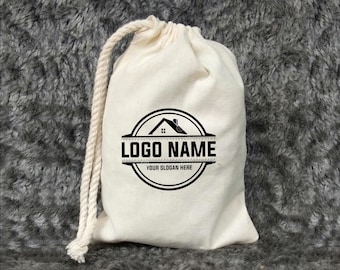 50 personalisierte Baumwolltaschen - Personalisierter Logo-Druck-Business-Bevorzugungstaschen-Hochzeitstaschen-Einzigartige Party-Verpackung-Kordelzugbeutel Bevorzugungsbeutel